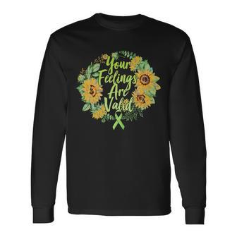 Your Feelings Are Valid Mental Health Awareness Long Sleeve T-Shirt - Monsterry AU