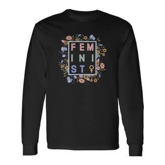 Feminist Pro Choice Rights Floral Long Sleeve T-Shirt - Seseable