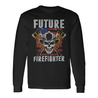 Firefighter Future Firefighter Profession Long Sleeve T-Shirt - Seseable