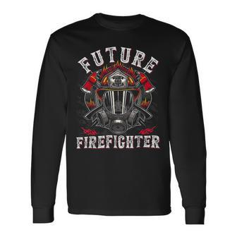 Firefighter Future Firefighter Thin Red Line Firefighting Long Sleeve T-Shirt - Seseable