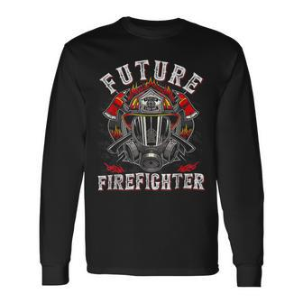 Firefighter Future Firefighter Thin Red Line Firefighting Lover Long Sleeve T-Shirt | Seseable UK