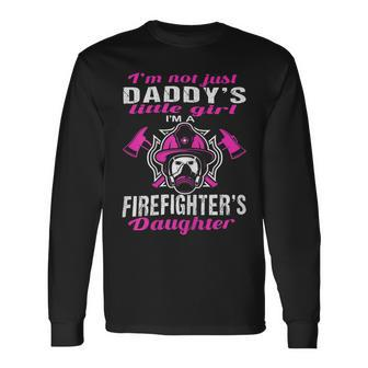 Firefighter Proud Daughter Of Firefighter Dad Firemans Girl Long Sleeve T-Shirt | Seseable UK