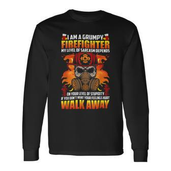 Firefighter Skull Firefighter Walk Away & Firefighter Day Long Sleeve T-Shirt - Seseable