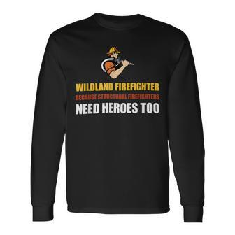 Firefighter Wildland Firefighter Smokejumper Fire Eater_ V2 Long Sleeve T-Shirt - Seseable