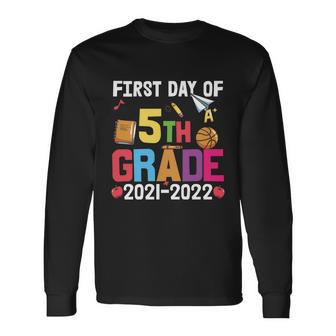 First Day Of School 5Th Grade 2021_2022 Back To School Long Sleeve T-Shirt - Monsterry