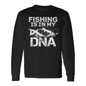 Fishing Dna Long Sleeve T-Shirt - Seseable