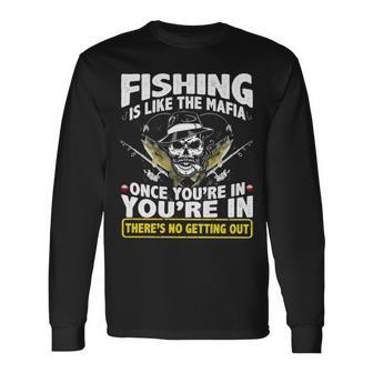 Fishing Like Mafia Long Sleeve T-Shirt - Seseable