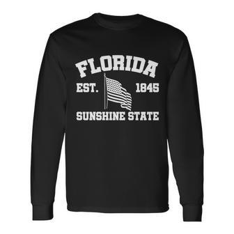 Florida The Sunshine State Est 1845 Tshirt Long Sleeve T-Shirt - Monsterry UK