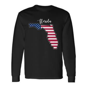 Florida United States Map Long Sleeve T-Shirt - Thegiftio UK