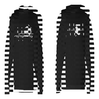 Football Lover Football Heartbeat Sports Fan Long Sleeve T-Shirt - Thegiftio