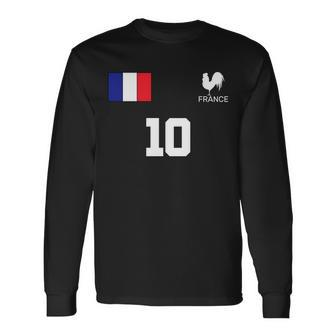 France Soccer Jersey Tshirt Long Sleeve T-Shirt - Monsterry AU