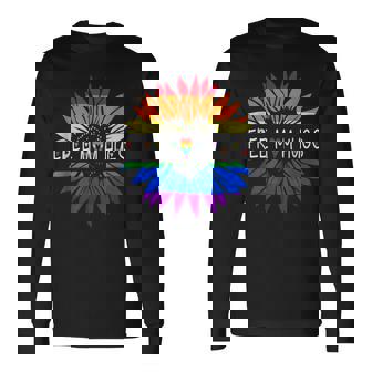 Free Mom Hugs Gay Pride Lgbt Daisy Rainbow Flower Hippie V2 Men Women Long Sleeve T-Shirt T-shirt Graphic Print - Thegiftio