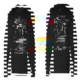 Free Mom Hugs Tshirts Pride Month Shirt Mama Bear Lgbt – Blacks Long Sleeve T-Shirt - Thegiftio UK