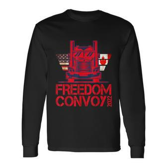 Freedom Convoy 2022 Support Our Truckers Convoy Long Sleeve T-Shirt - Monsterry