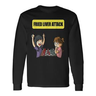 Fried Liver Attack Chesskids Chess Pieces Long Sleeve T-Shirt - Seseable