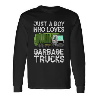Garbage Truck For Boys Toddler Men Trash Truck Long Sleeve T-Shirt - Thegiftio UK