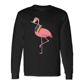 Gay Flamingo Tshirt Long Sleeve T-Shirt - Monsterry DE