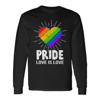 Gay Pride Love Is Love Lgbt Long Sleeve T-Shirt - Monsterry UK