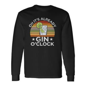 Gin Tonic Lovers Quotes Oh Its Gin Oclock Men Women Long Sleeve T-Shirt T-shirt Graphic Print - Thegiftio UK