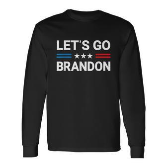 Lets Go Brandon Conservative Us Flag Long Sleeve T-Shirt - Monsterry CA