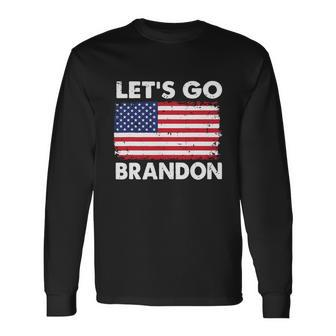Lets Go Brandon Lets Go Brandon Flag Long Sleeve T-Shirt - Monsterry DE
