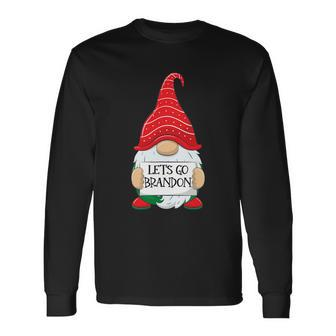 Lets Go Brandon Tee Christmas Gnome Lets Go Brandon Long Sleeve T-Shirt - Thegiftio UK