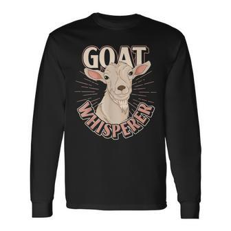 Goat Whisperer Farm Animal Lover Farmer Goat Long Sleeve T-Shirt - Thegiftio UK