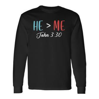 God Follower Jesus Believer Bible Verse Quotes John 330 Christian Long Sleeve T-Shirt | Mazezy