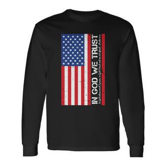 In God We Trust Psalm 564 Us Flag Long Sleeve T-Shirt - Monsterry AU