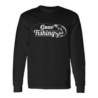 Gone Fishing Logo Long Sleeve T-Shirt - Monsterry UK
