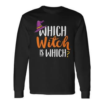 Grammar Halloween Teachers Which Witch Is Which Long Sleeve T-Shirt - Seseable