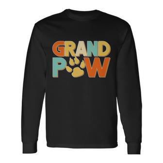 Grand Paw Dog Grandpa Tshirt Long Sleeve T-Shirt - Monsterry