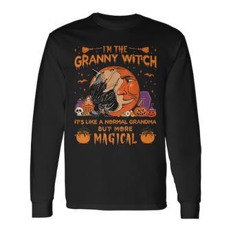 Im The Granny Witch Its Like A Normal Grandma Halloween Long Sleeve T-Shirt - Seseable