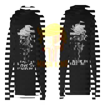 The Great Maga King Shirt Donald Trump Skull Maga King Long Sleeve T-Shirt - Thegiftio UK