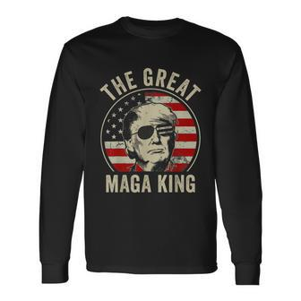 The Great Maga King Trump Ultra Maga King Long Sleeve T-Shirt - Thegiftio UK