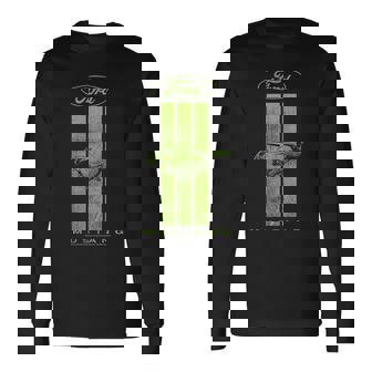 Green Mustang Stripe Long Sleeve T-Shirt - Monsterry