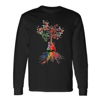 Guitar Roots Tree Of Life Tshirt Long Sleeve T-Shirt - Monsterry UK