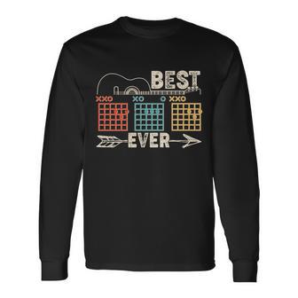 Guitarist Chords Best Dad Ever Tshirt Long Sleeve T-Shirt - Monsterry DE