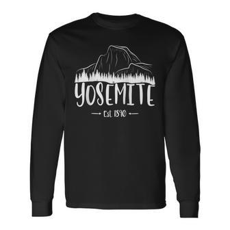 Half Dome Yosemite National Park California State Long Sleeve T-Shirt - Seseable