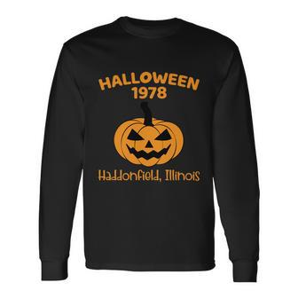 Halloween 1978 Haddonfield Illinois Halloween Quote Men Women Long Sleeve T-Shirt T-shirt Graphic Print - Thegiftio UK