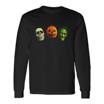 Halloween 3 Silver Shamrock Masks Long Sleeve T-Shirt - Thegiftio UK