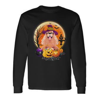 Halloween American Cocker Spaniel Dog Moon With Pumpkin Men Women Long Sleeve T-Shirt T-shirt Graphic Print - Thegiftio UK