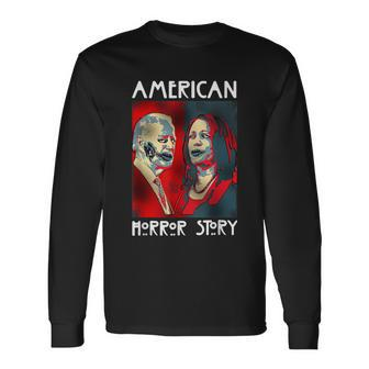 Halloween Biden Harriss Horror American Zombie Story Halloween Long Sleeve T-Shirt - Thegiftio UK