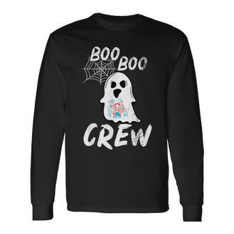 Halloween Boo Boo Crew Secretary Ghost Costume Men Women Long Sleeve T-Shirt T-shirt Graphic Print - Thegiftio UK