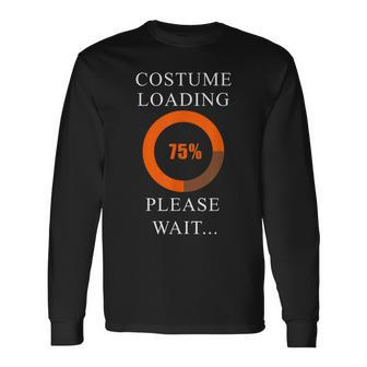 Halloween Costume Loading Please Wait It Math Geek Nerd Long Sleeve T-Shirt - Seseable