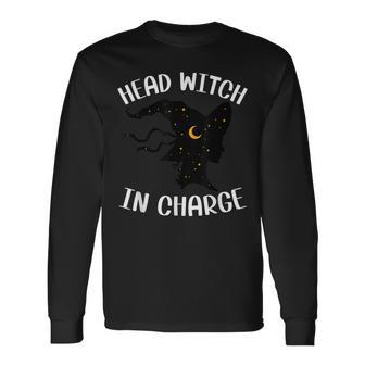 Halloween Head Witch In Charge For Women Long Sleeve T-Shirt - Seseable