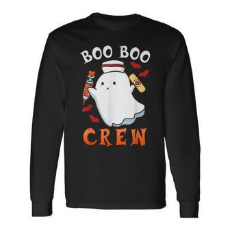 Halloween Nurse Boo Boo Crew Long Sleeve T-Shirt - Seseable