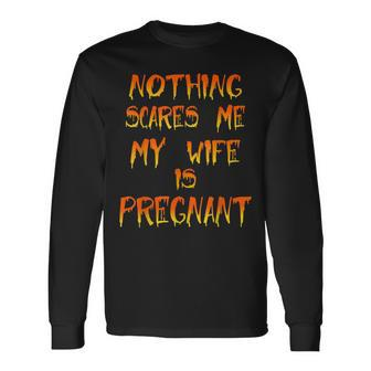 Halloween Pregnancy Announcement Husband Long Sleeve T-Shirt - Seseable