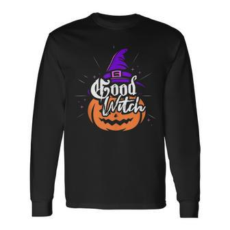 Halloween Scary Witch Mom Sister Or Aunt Bad Good Witch Long Sleeve T-Shirt - Seseable