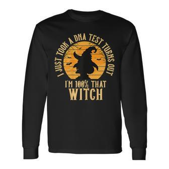 Halloween Witch Motif I Am 100% That Witch Long Sleeve T-Shirt - Seseable
